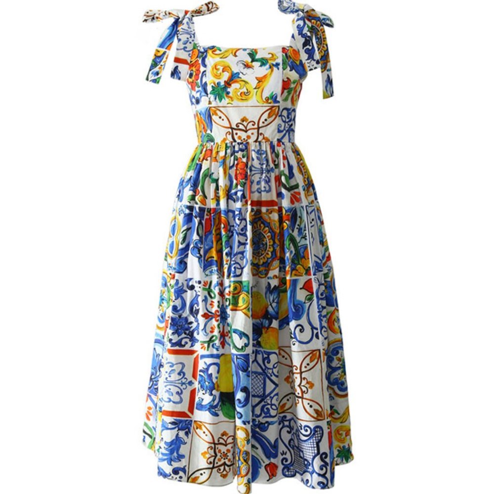 Extremely high-end Majolica dress (unbranded)